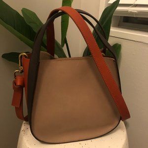 Madewell Sydney Crossbody Bag in Colorblock (Burnished Stone)